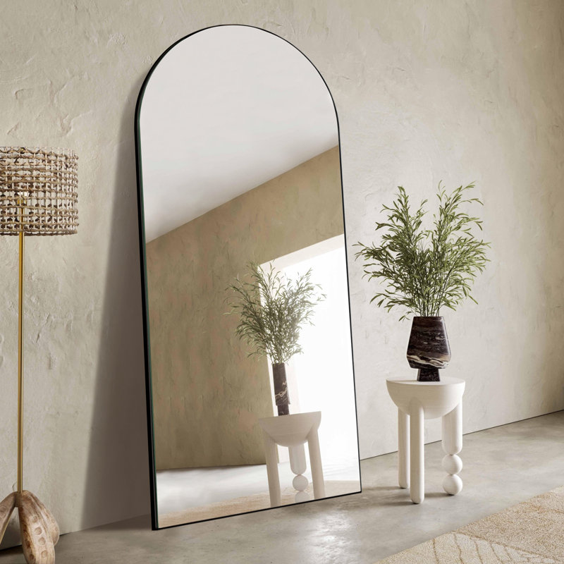 Latitude Run® Ladarian Black arched wood border full length Latitude Run® Ladarian Black arched wood border full length